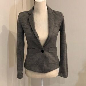 Banana Republican Plaid Gray Blazer XS